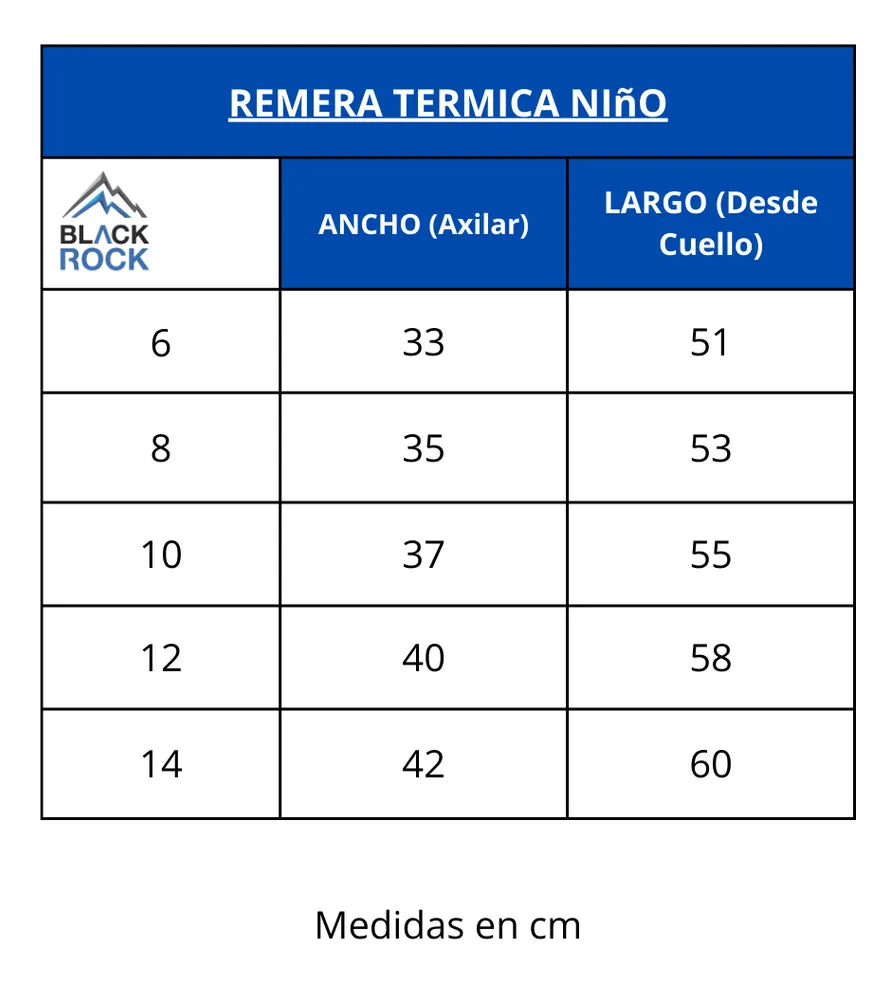 Remera Termica Black Rock Manga Larga - Niños