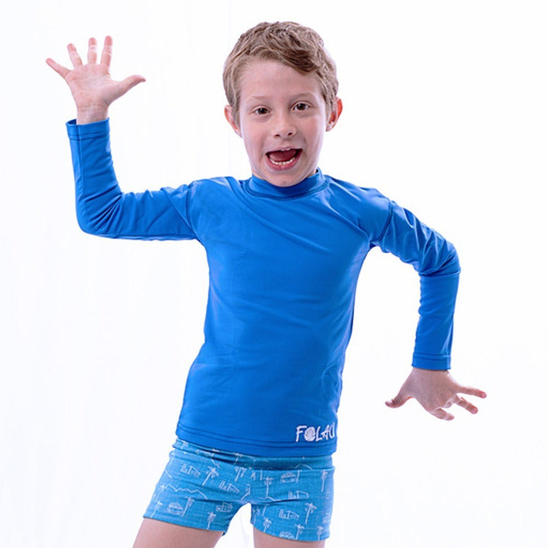 Remera de Natacion Folau Con Protección Solar Uv 50 - Niños