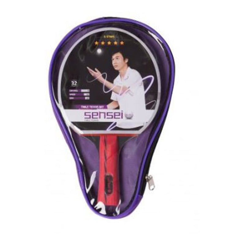 Paleta Ping Pong Sensei 5 Estrellas Con Funda
