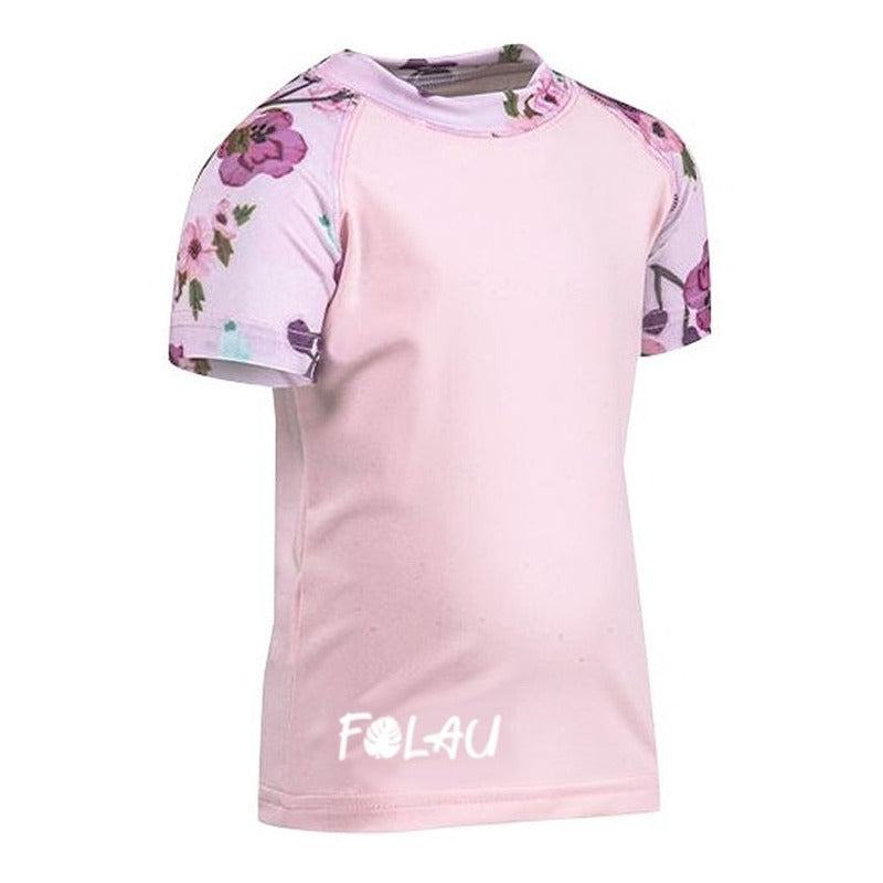 Remera de Natacion Folau Con Protección Solar Uv 50 - Niñas