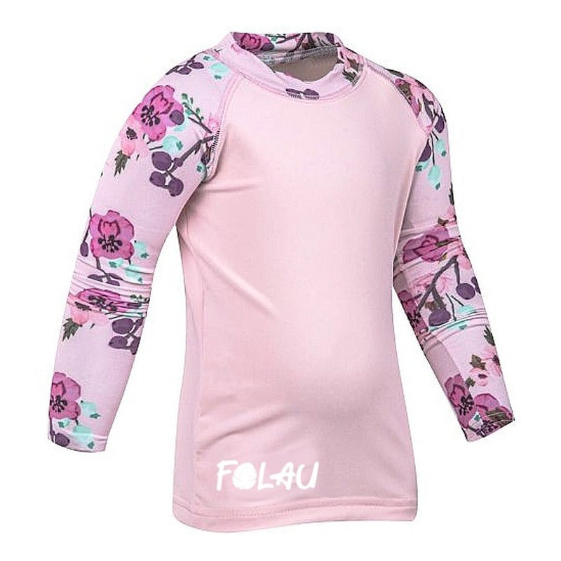 Remera de Natacion Folau Con Protección Solar Uv 50 - Niñas